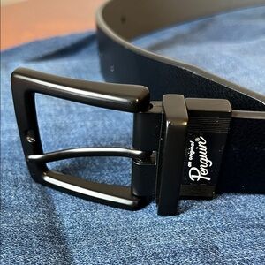 Original Penguin Black Leather Belt 32” NWOT